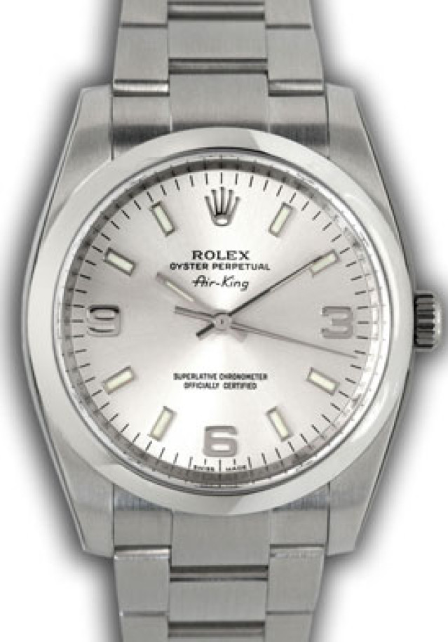 Rolex Air King 114200 Silver Dial 2011